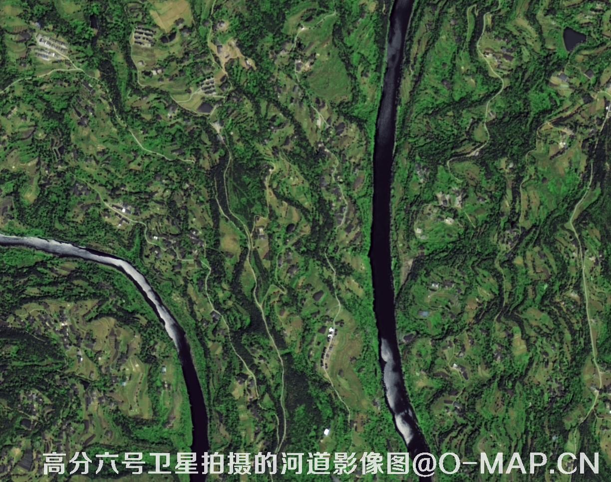 高分六号卫星拍摄的2米分辨率影像图片