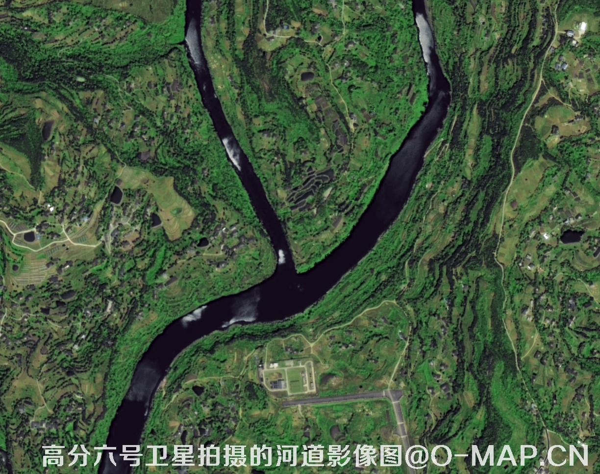 高分六号卫星拍摄的2米分辨率影像图片