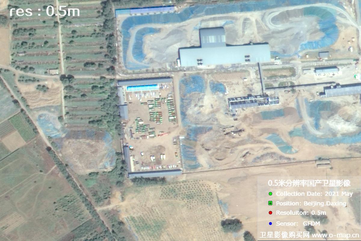 GFDM卫星2021年拍摄的北京大兴区0.5米分辨率影像图