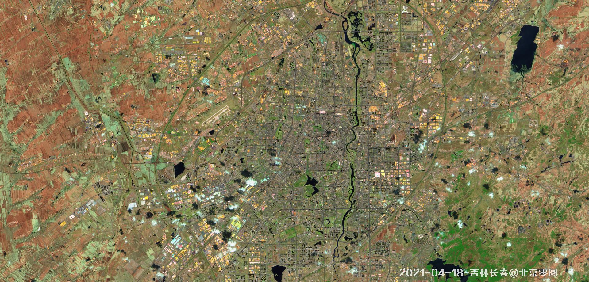 吉林省长春市2021年绿化现状卫星图