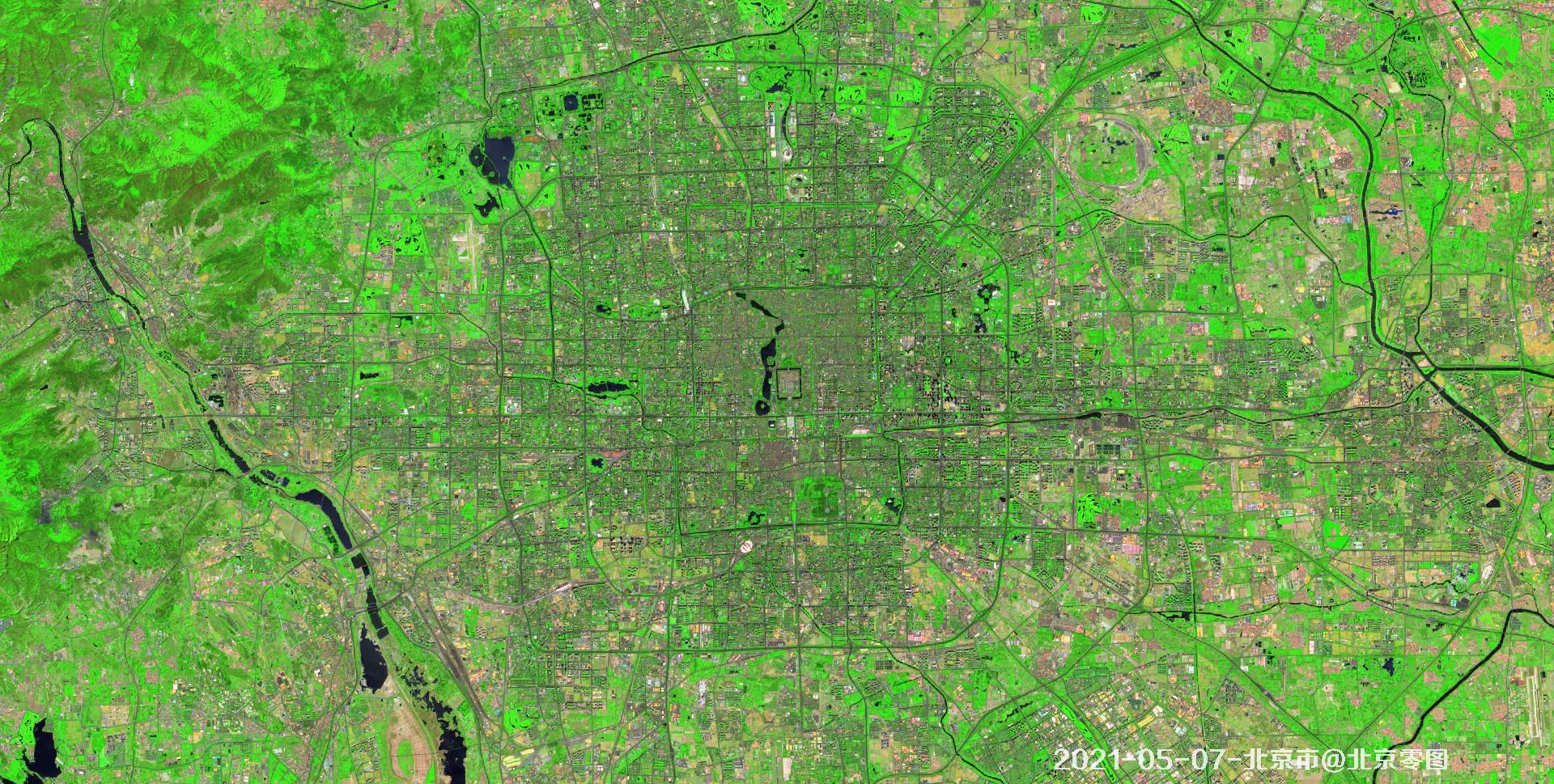 北京市2021年绿化现状卫星图