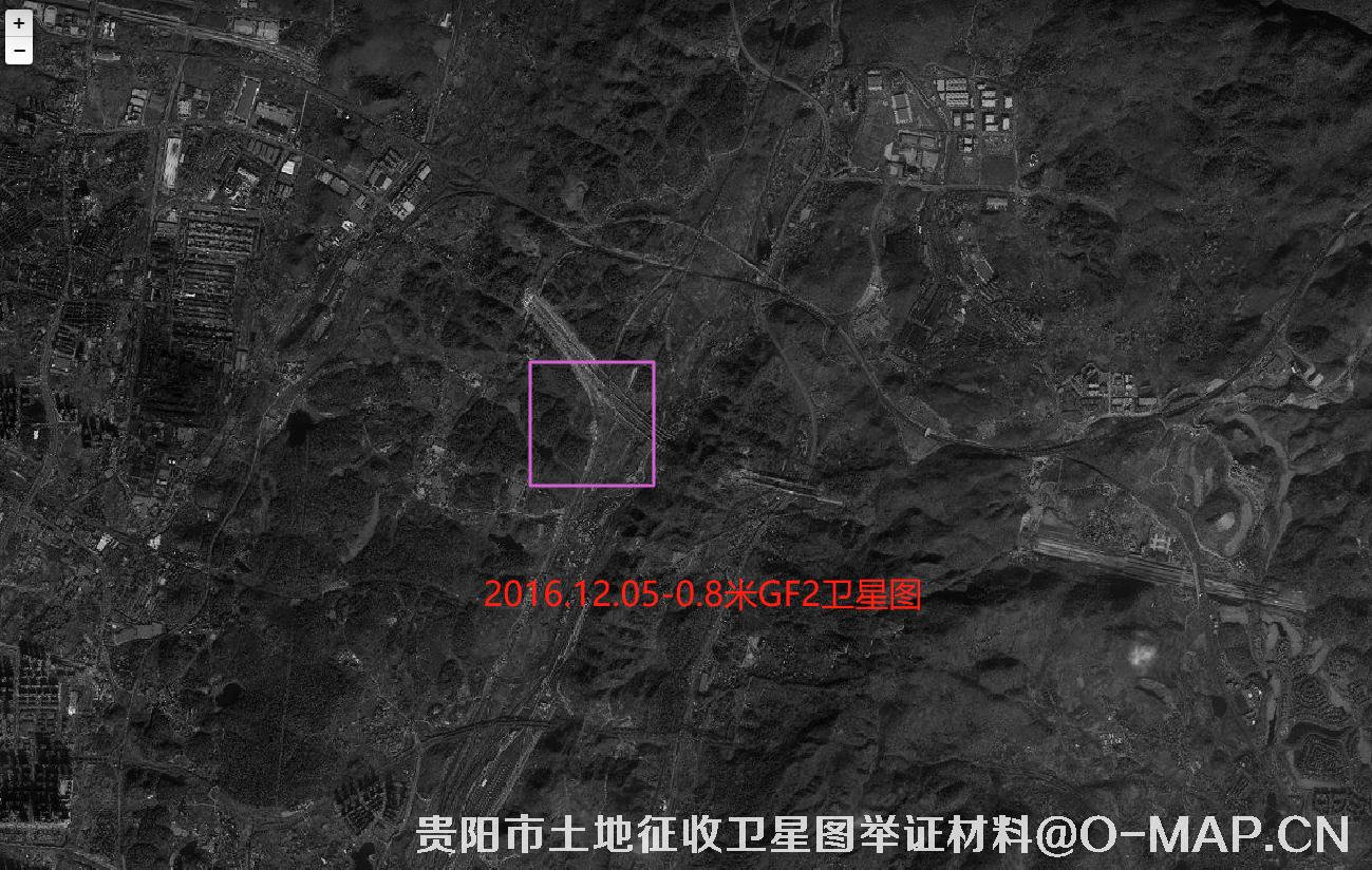 贵州省贵阳市都溪村2016年12月高分二号卫星拍摄的0.8米卫星图