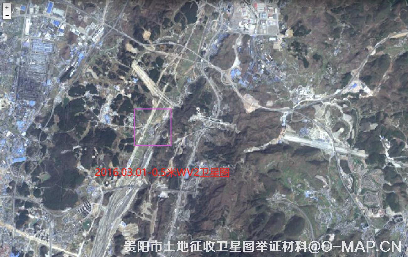 贵州省贵阳市都溪村2016年3月WorldView2卫星拍摄的0.5米卫星图