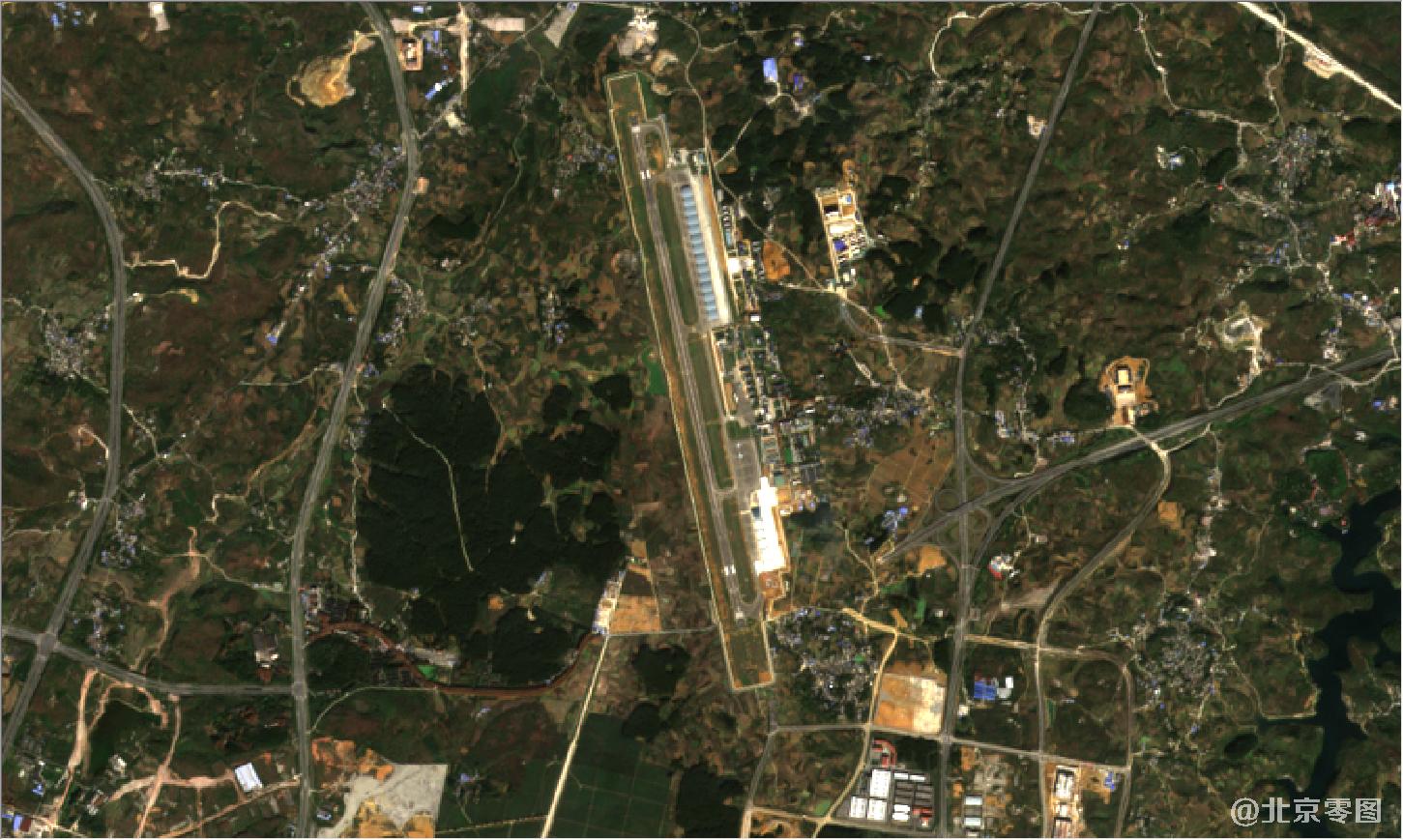 贵州省2021年最新卫星图-机场