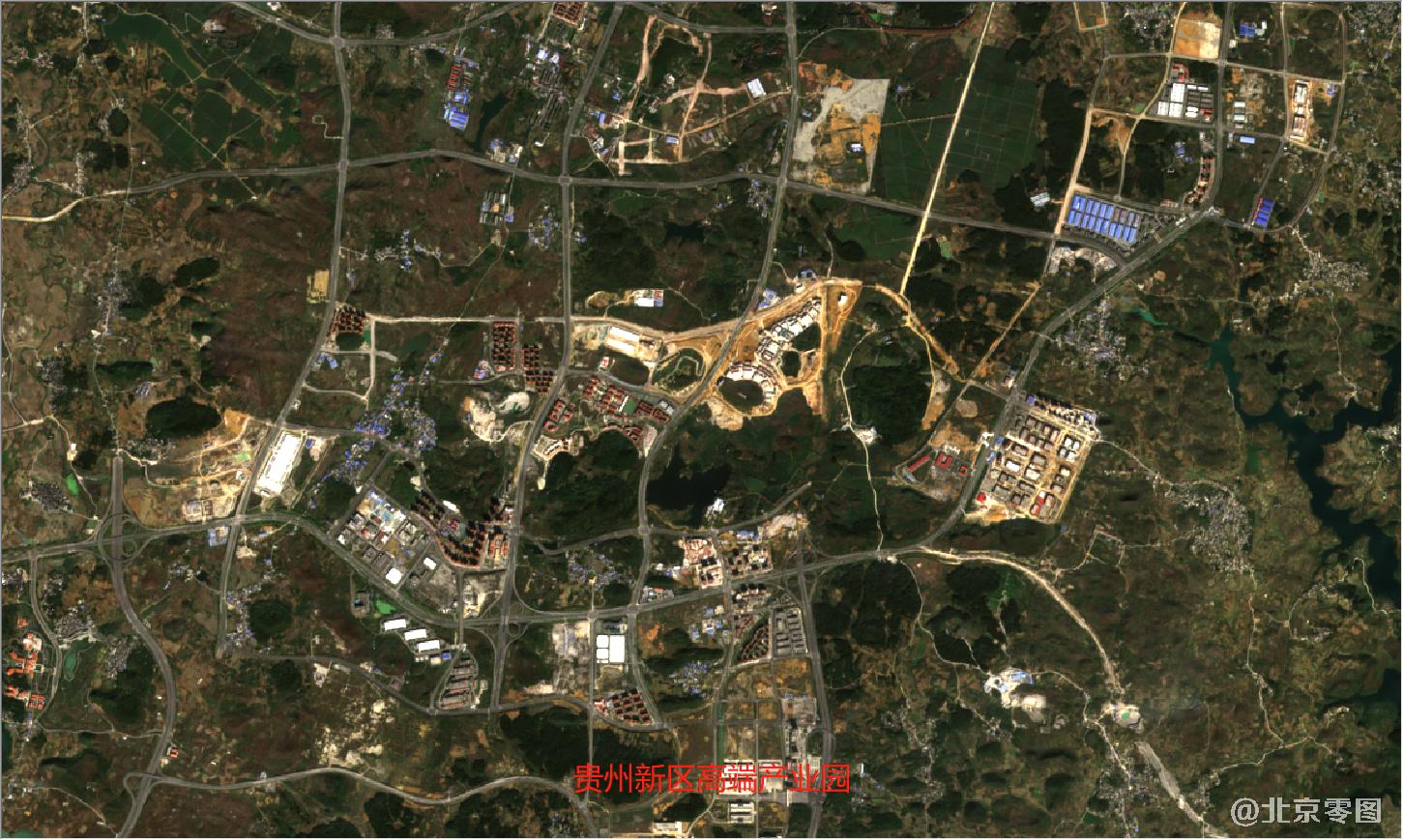 GF2高分二号卫星拍摄的贵州省贵阳市0.8米分辨率遥感影像图片@高分二号