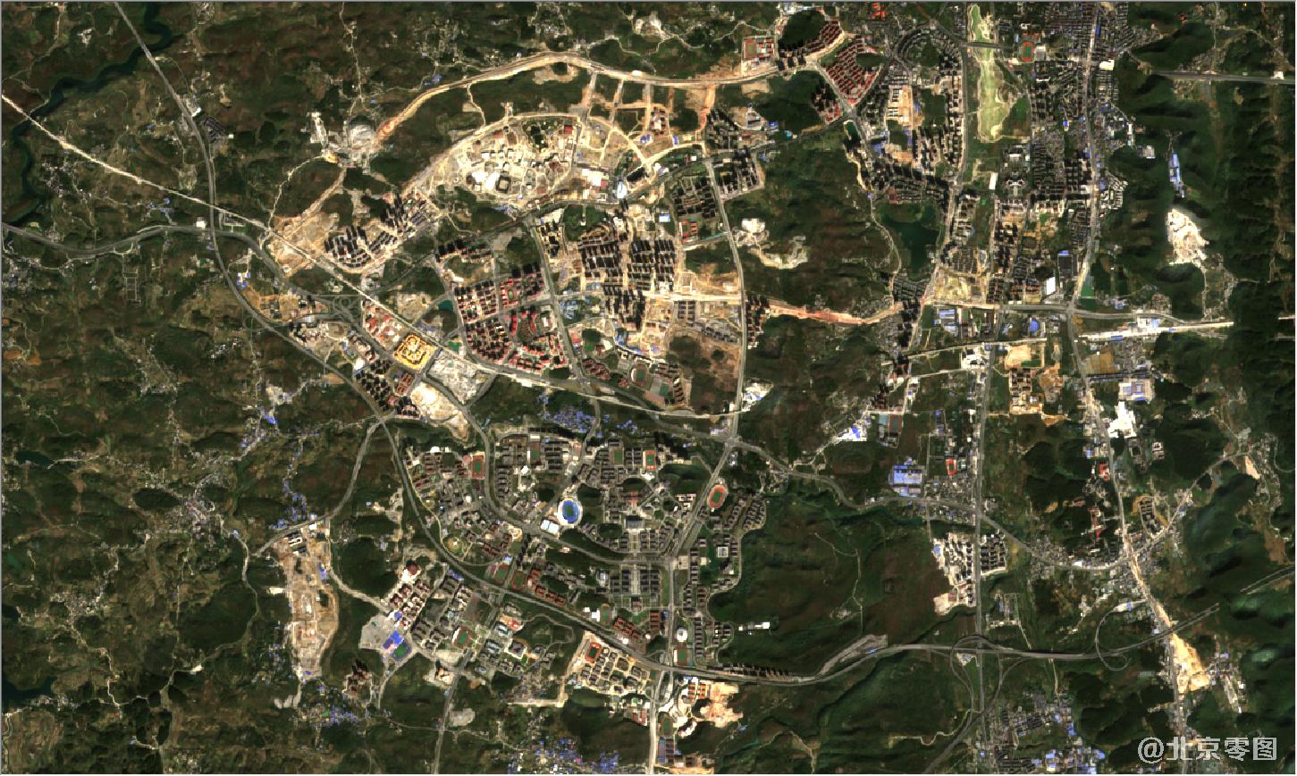 贵州省2021年最新卫星图-城市