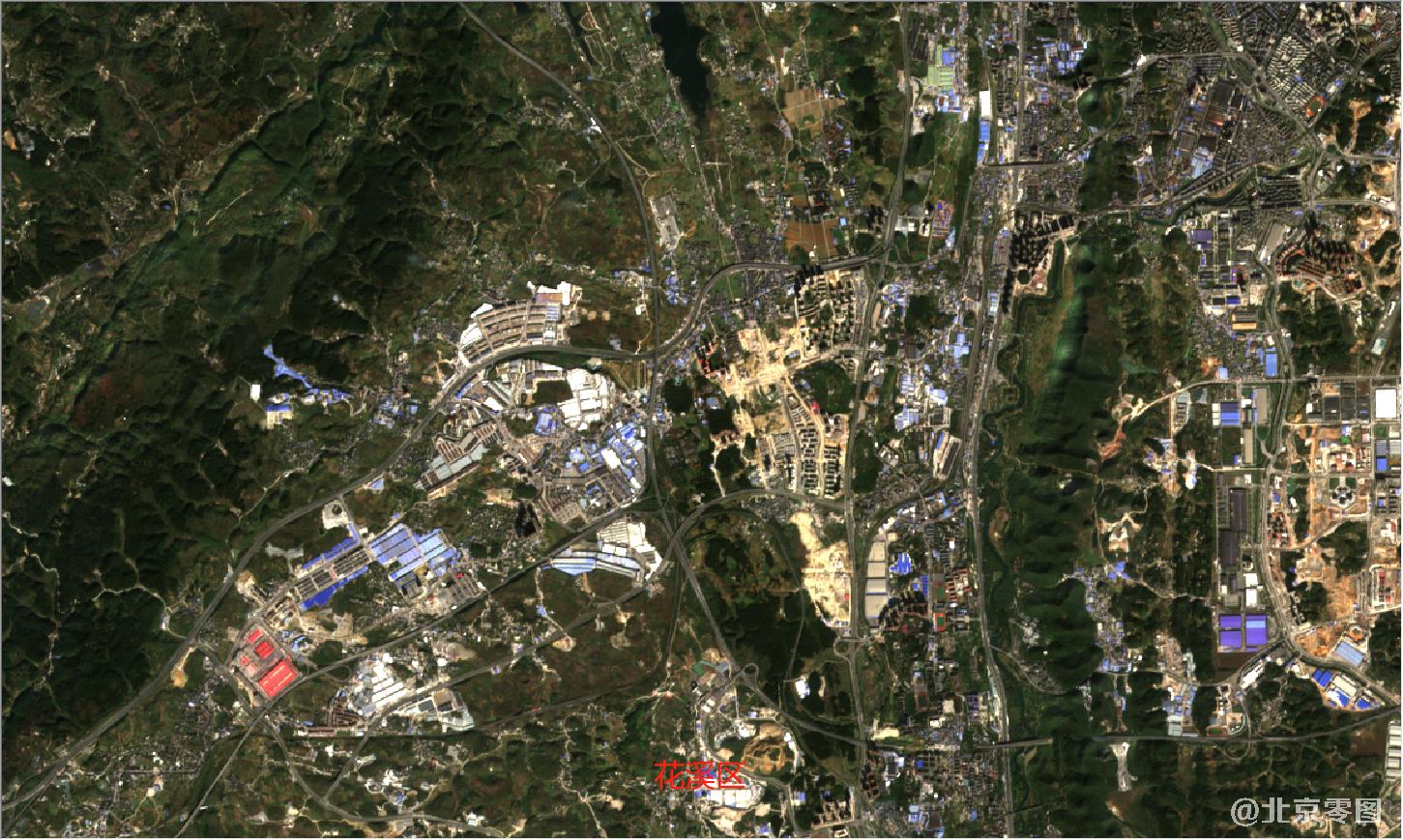 贵州省2021年最新卫星图-花溪区