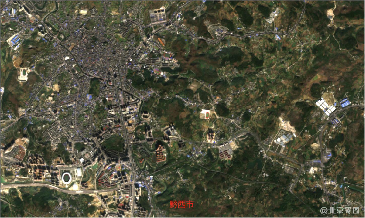 贵州省2021年最新卫星图-黔西市