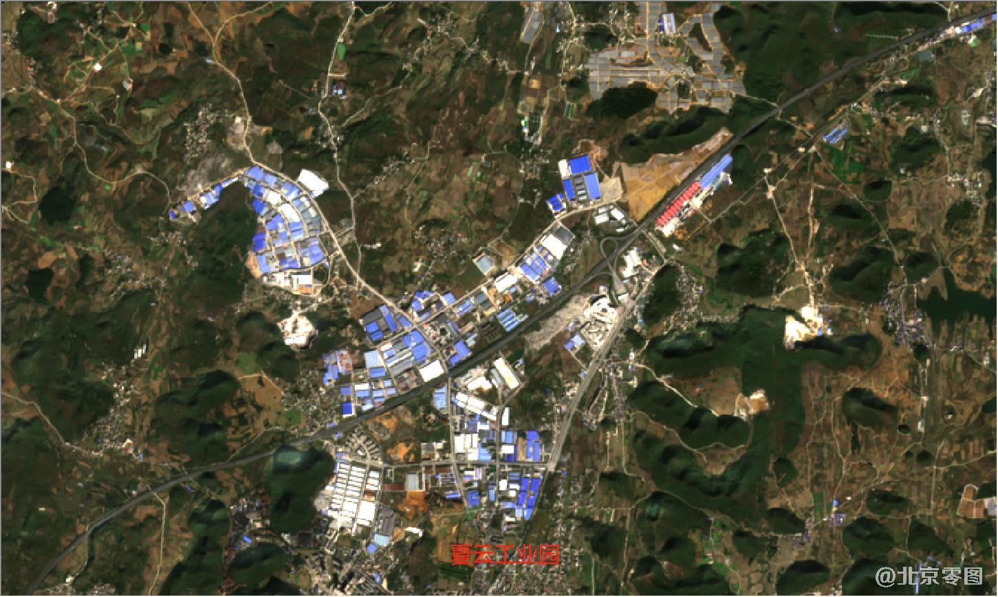 GF2高分二号卫星拍摄的贵州省贵阳市0.8米分辨率遥感影像图片@高分二号