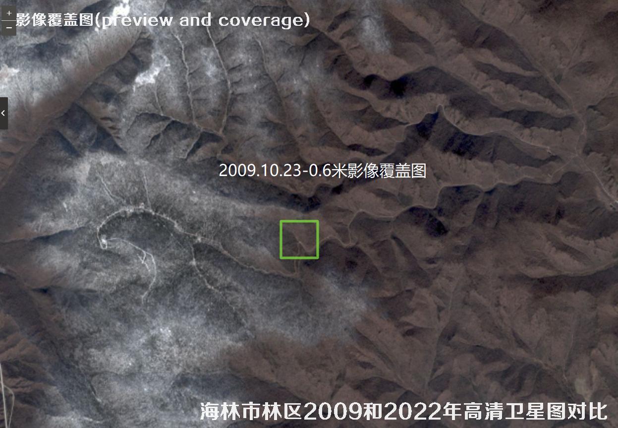 黑龙江海林市林区2009和2022年高清卫星图对比