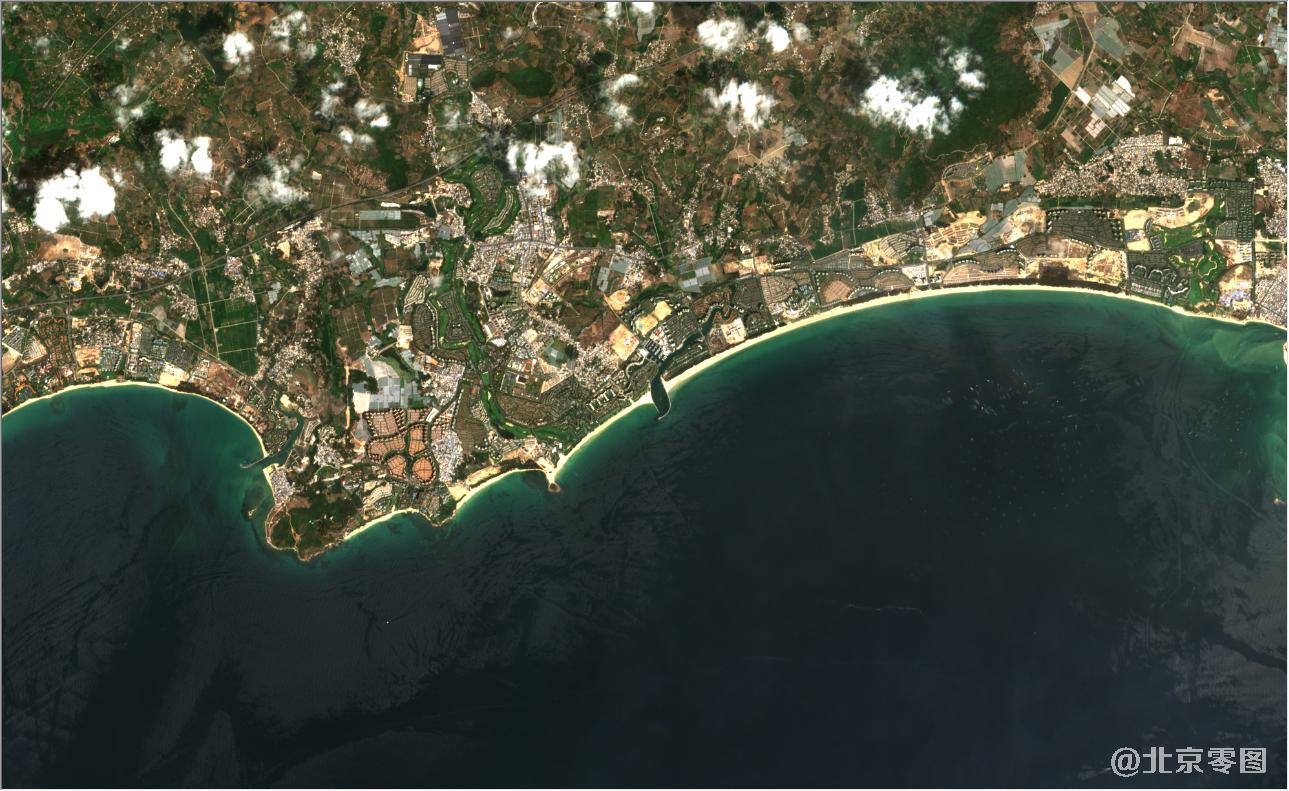 海南省三亚市2021年3月份最新卫星图