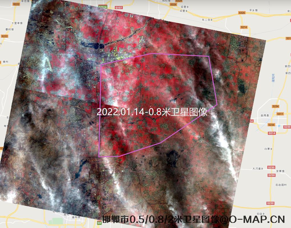 河北省邯郸市2022年0.8米高分二号卫星图像