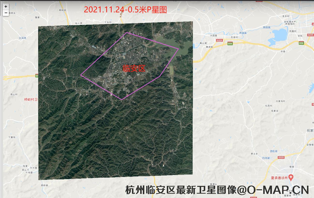 浙江省杭州市临安区0.5米分辨率Pleiades卫星图