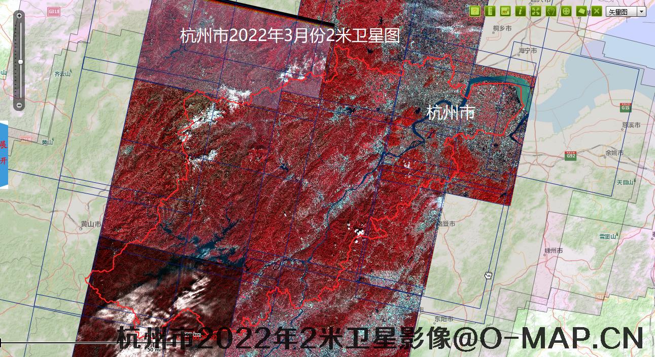 江苏省杭州市2022年2米卫星影像图