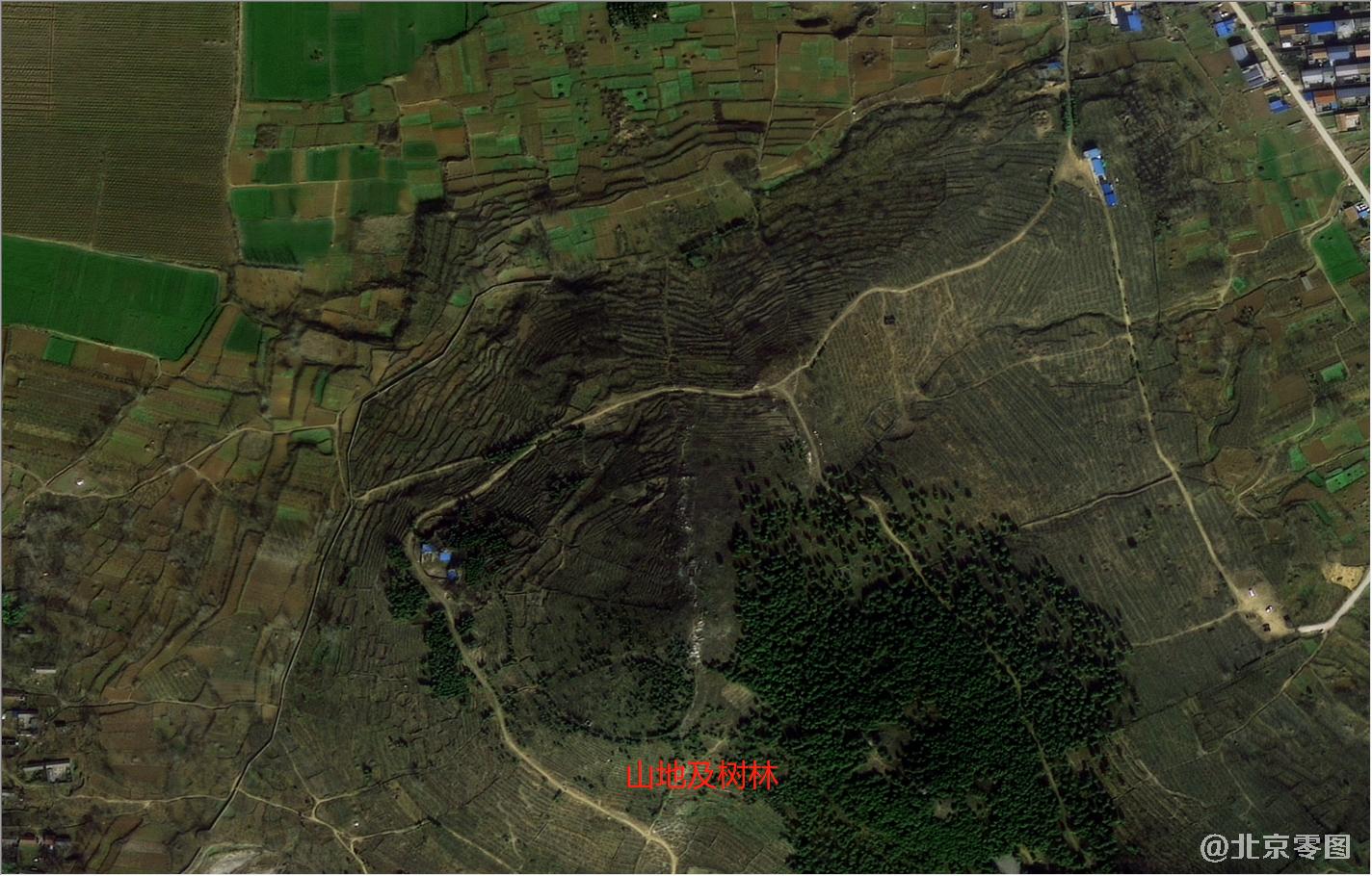 汉梁王墓群及周边环境卫星图