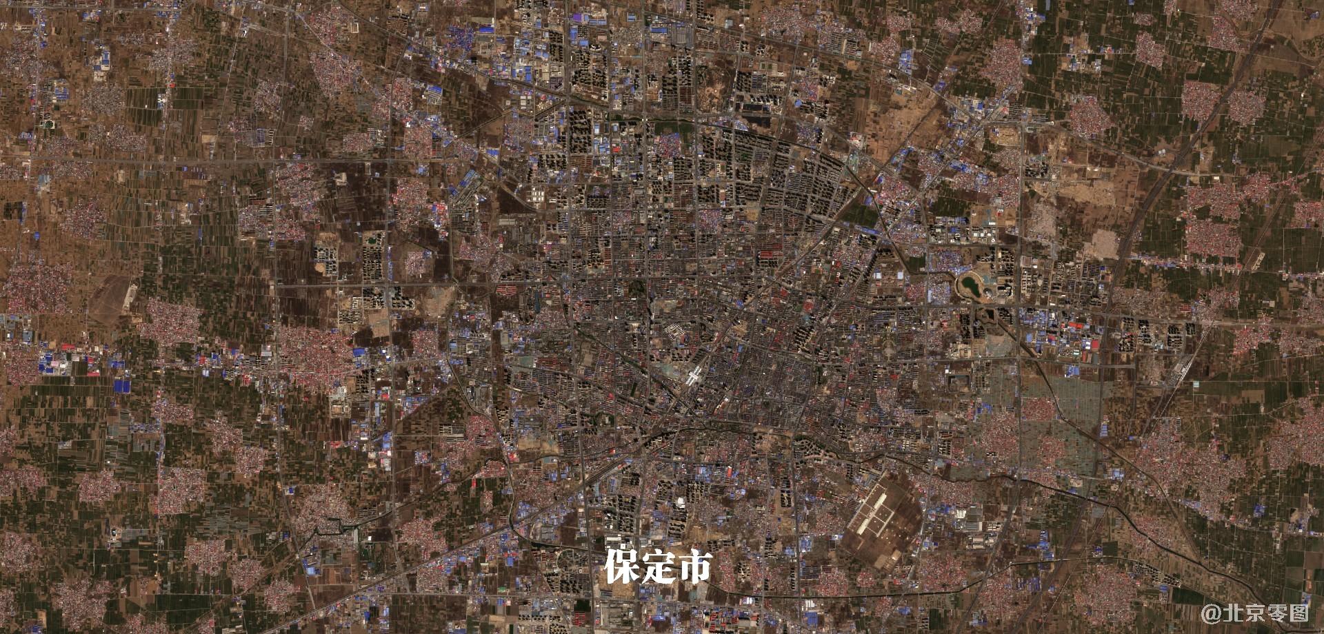 河北省保定市2021年4月份最新卫星图