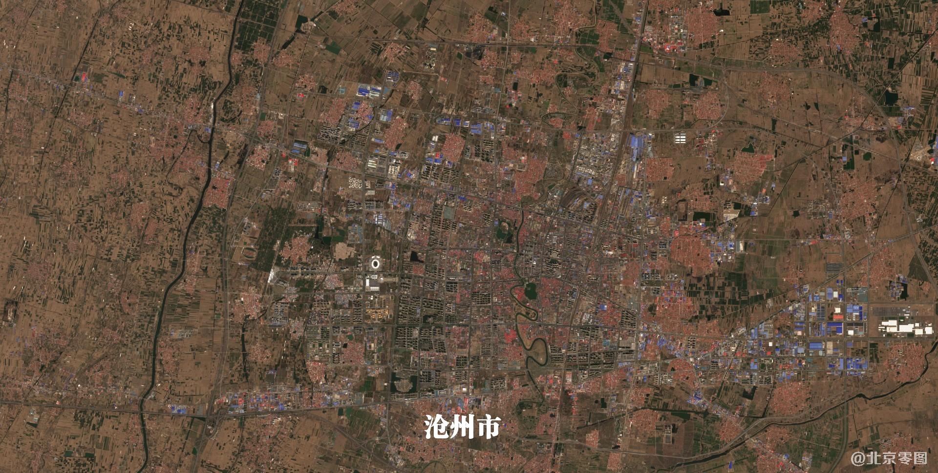 河北省沧州市2021年4月份最新卫星图