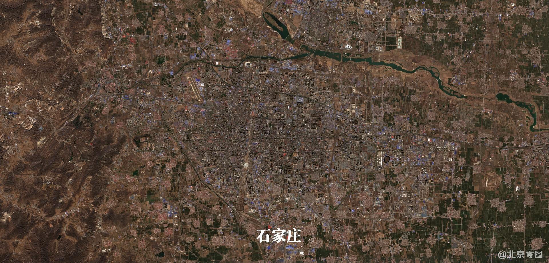 河北省石家庄2021年4月份最新卫星图