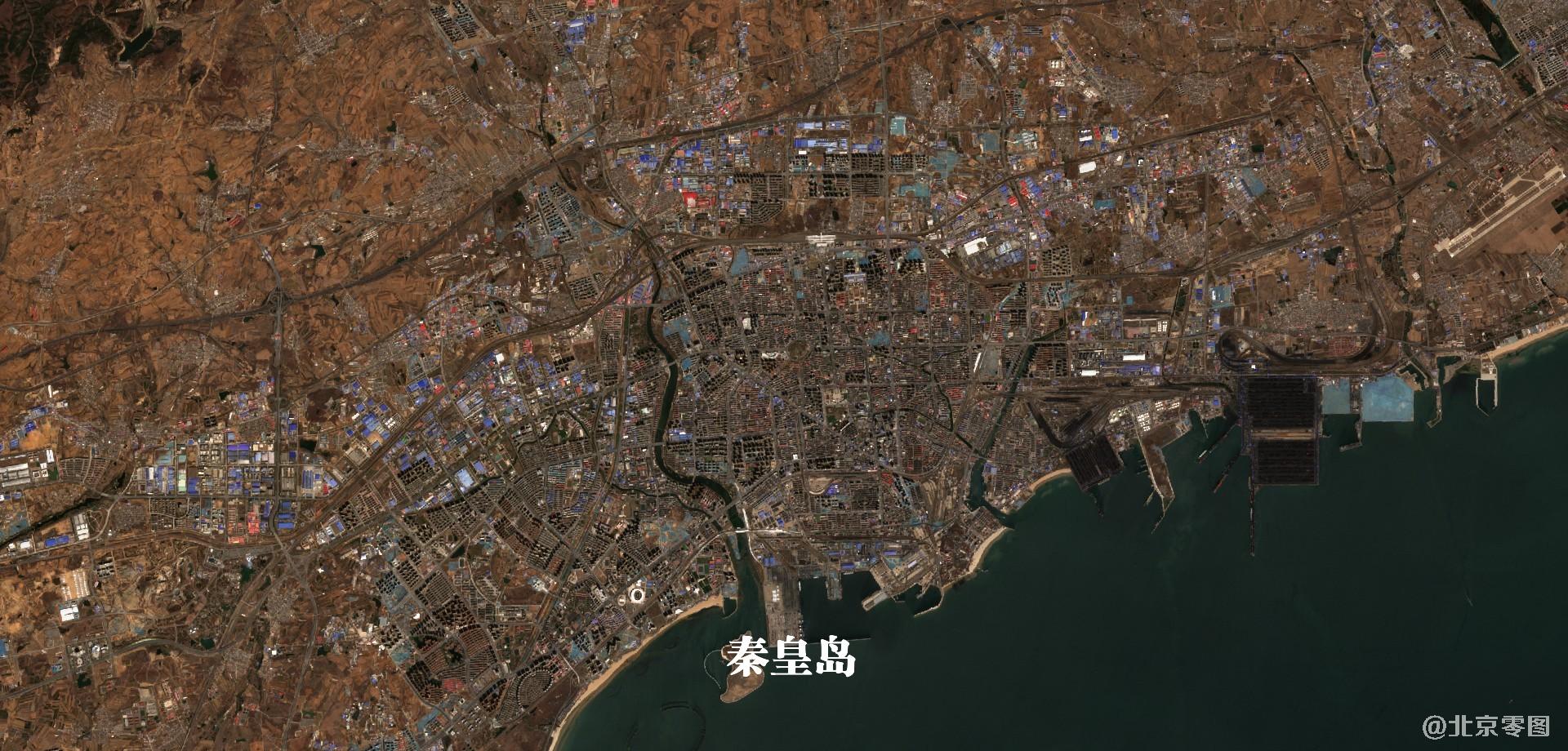 河北省秦皇岛2021年4月份最新卫星图
