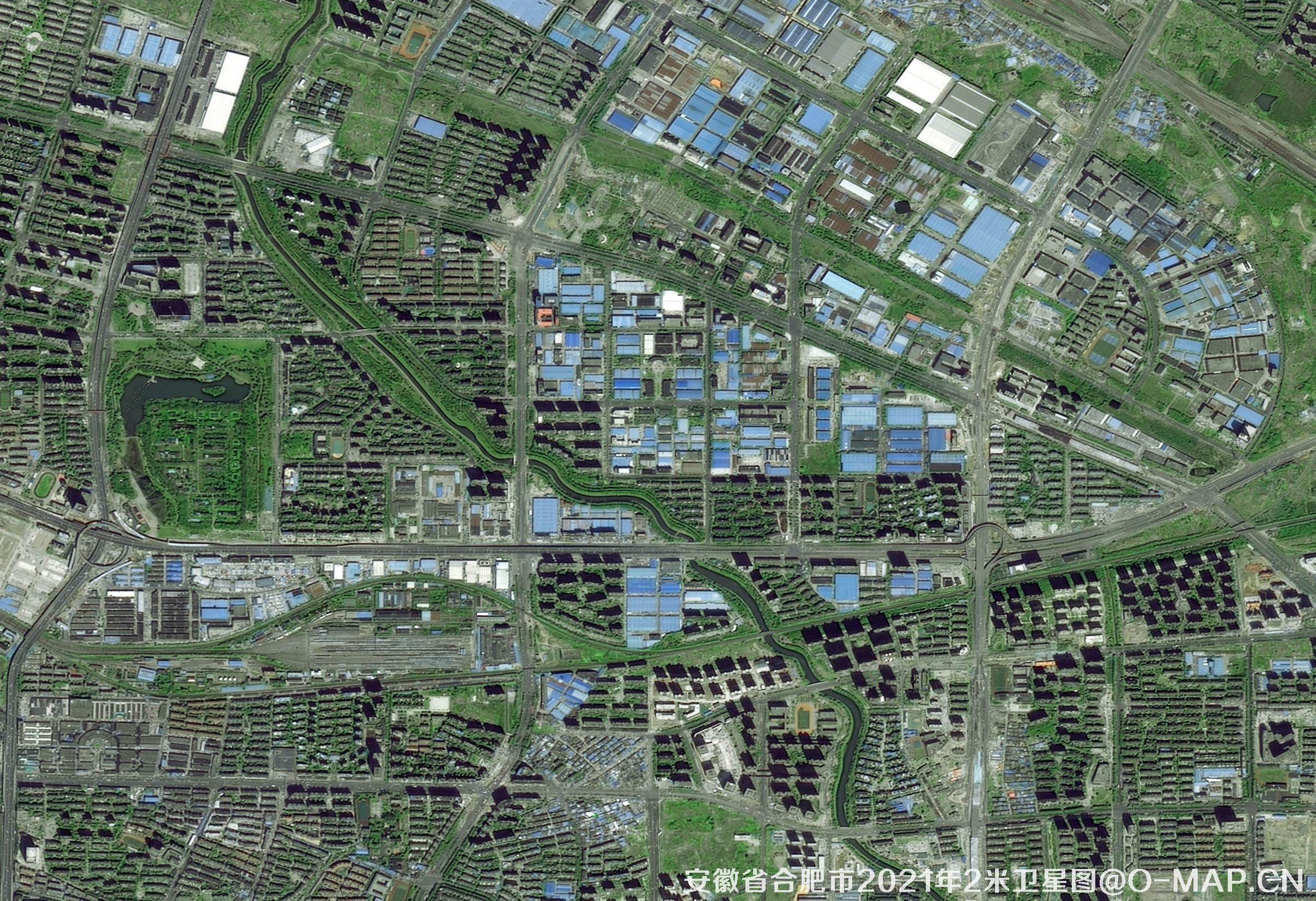 安徽省合肥市2021年国产高分卫星2米遥感影像图