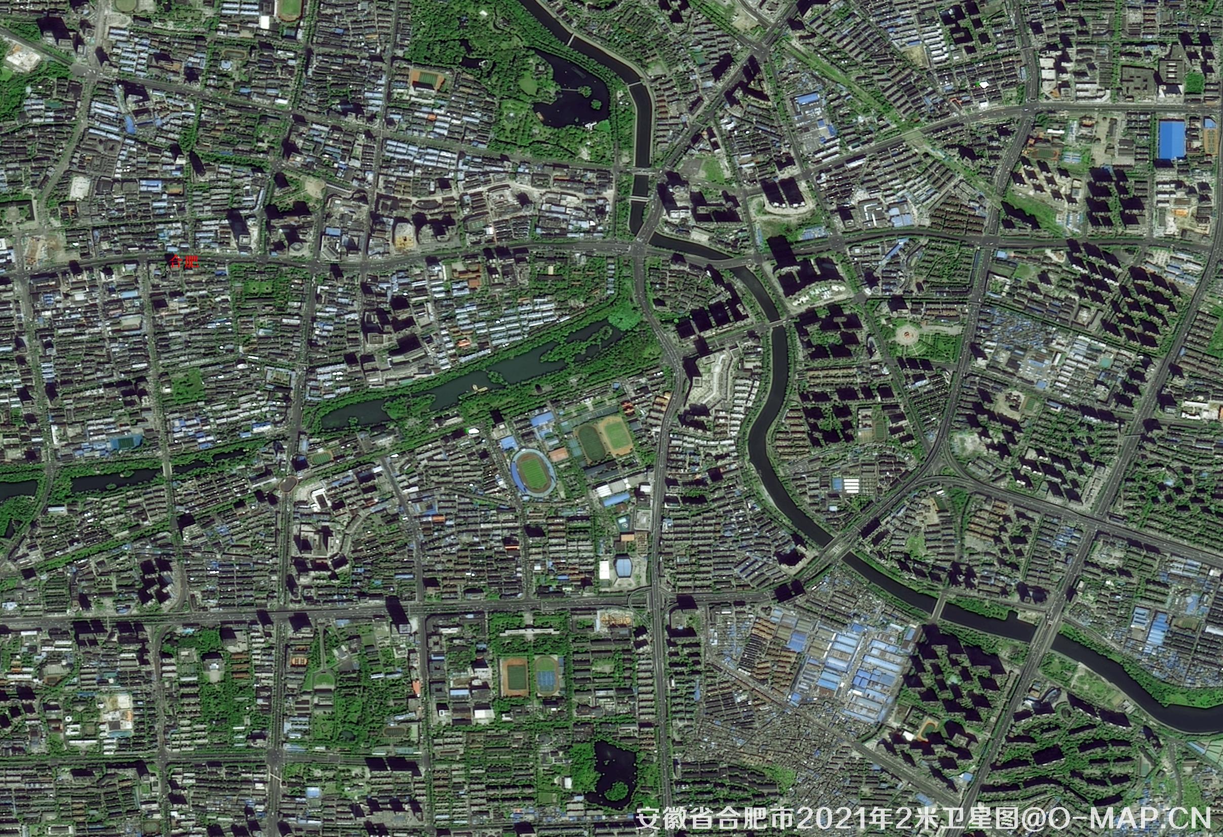 安徽省合肥市2021年国产高分卫星2米遥感影像图