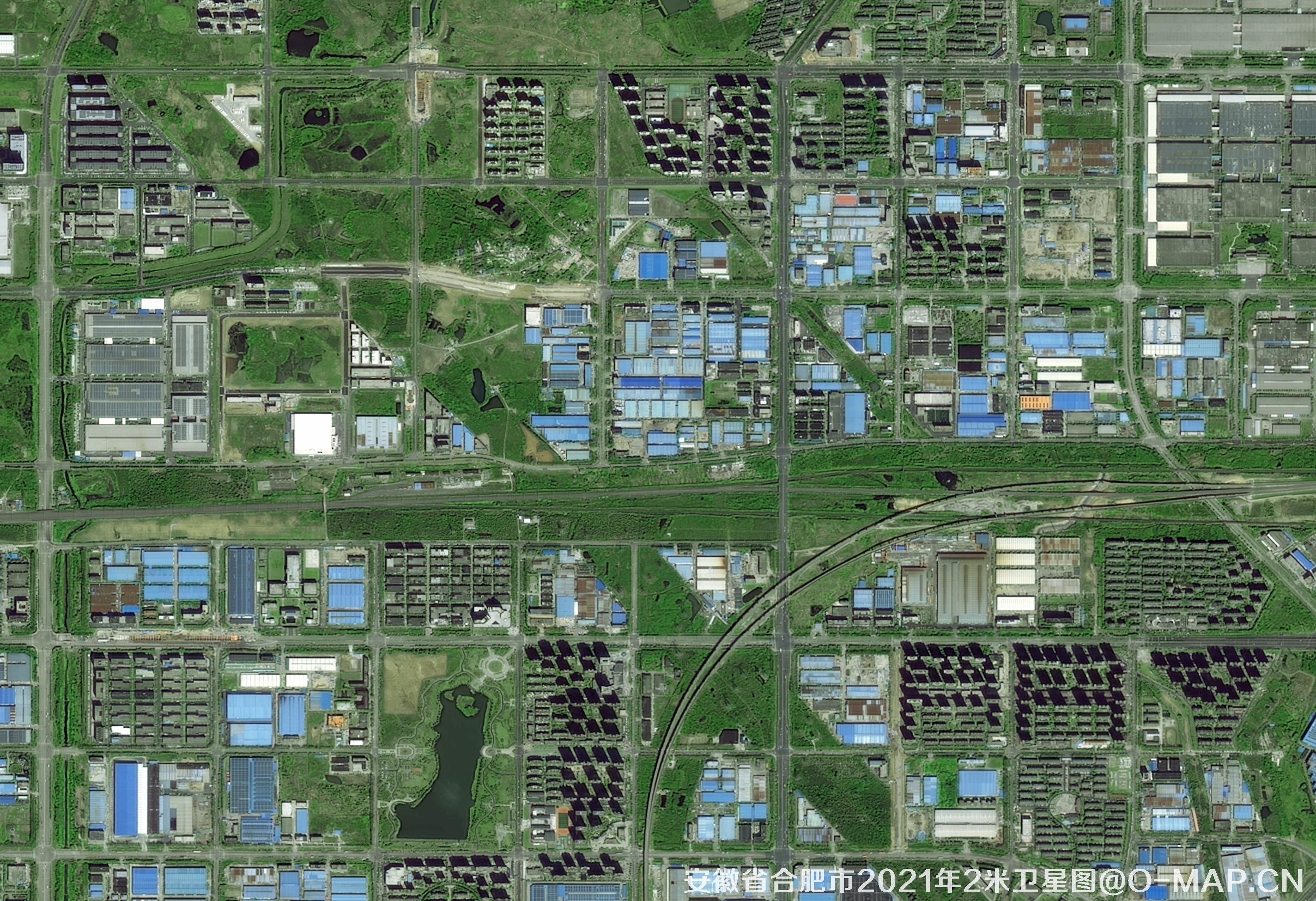 安徽省合肥市2021年国产高分卫星2米遥感影像图