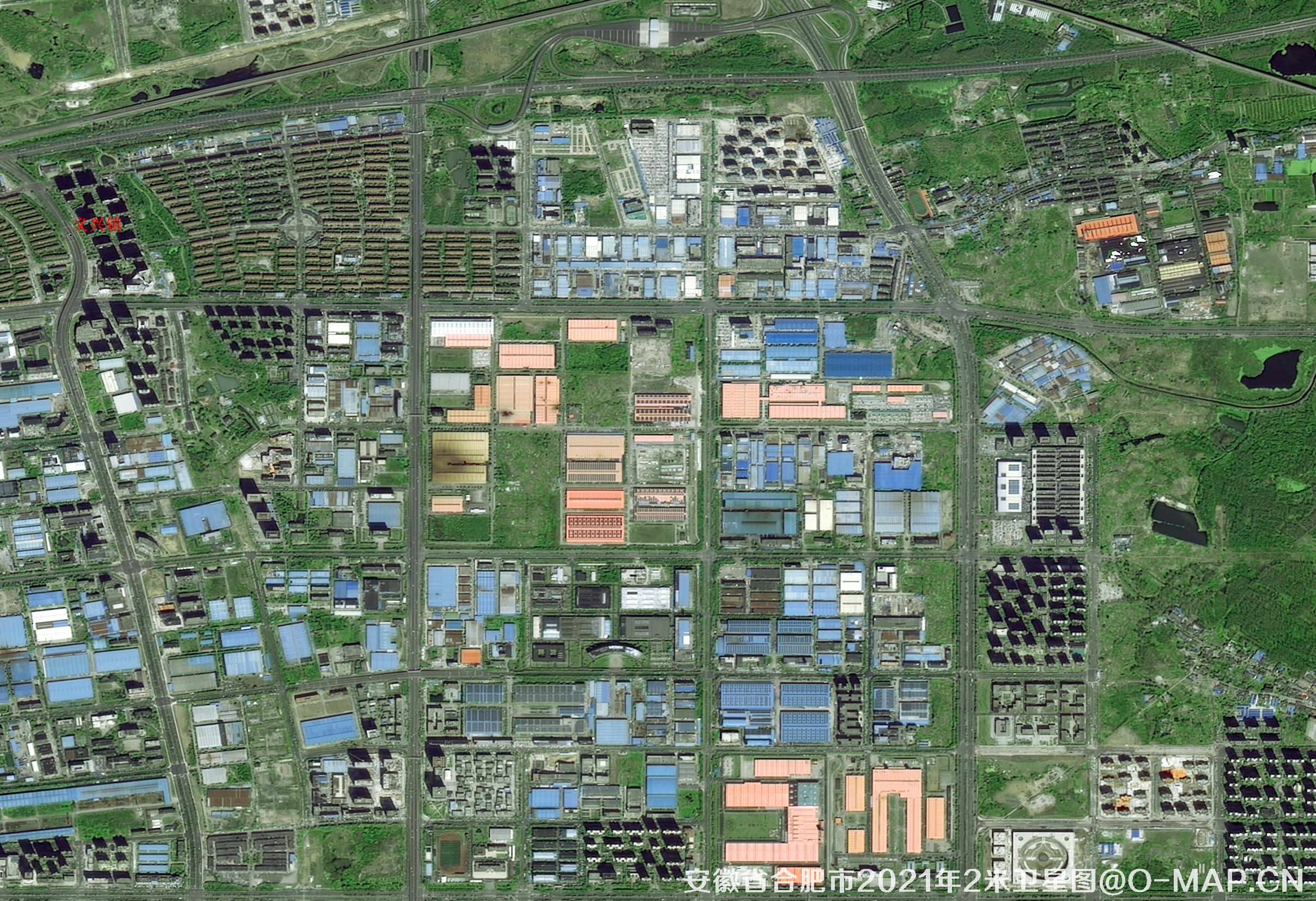 安徽省合肥市2021年国产高分卫星2米遥感影像图