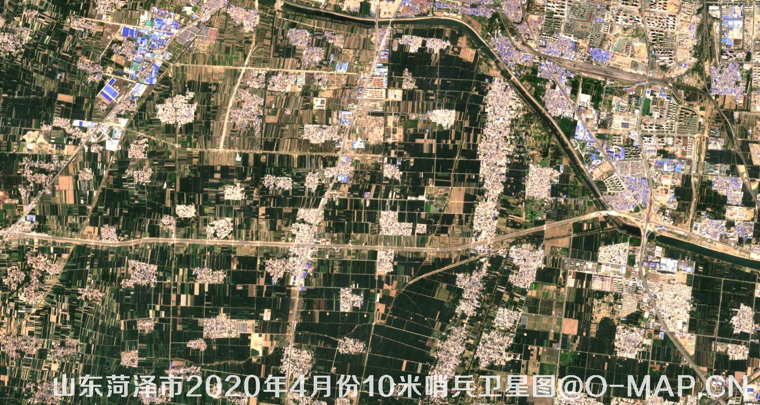 山东省菏泽市2020年10米分辨率遥感影像图