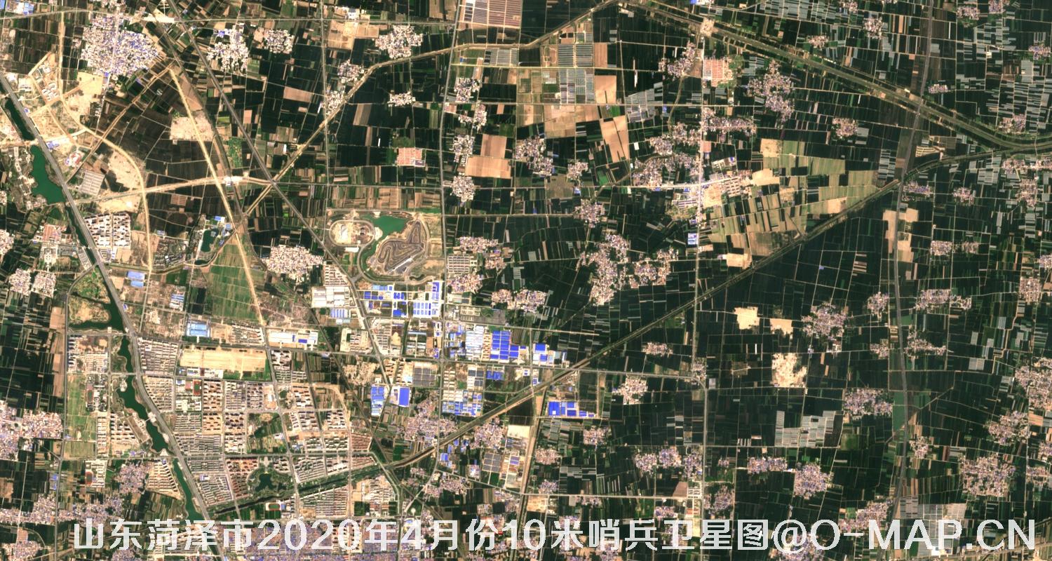 山东省菏泽市2020年10米分辨率遥感影像图