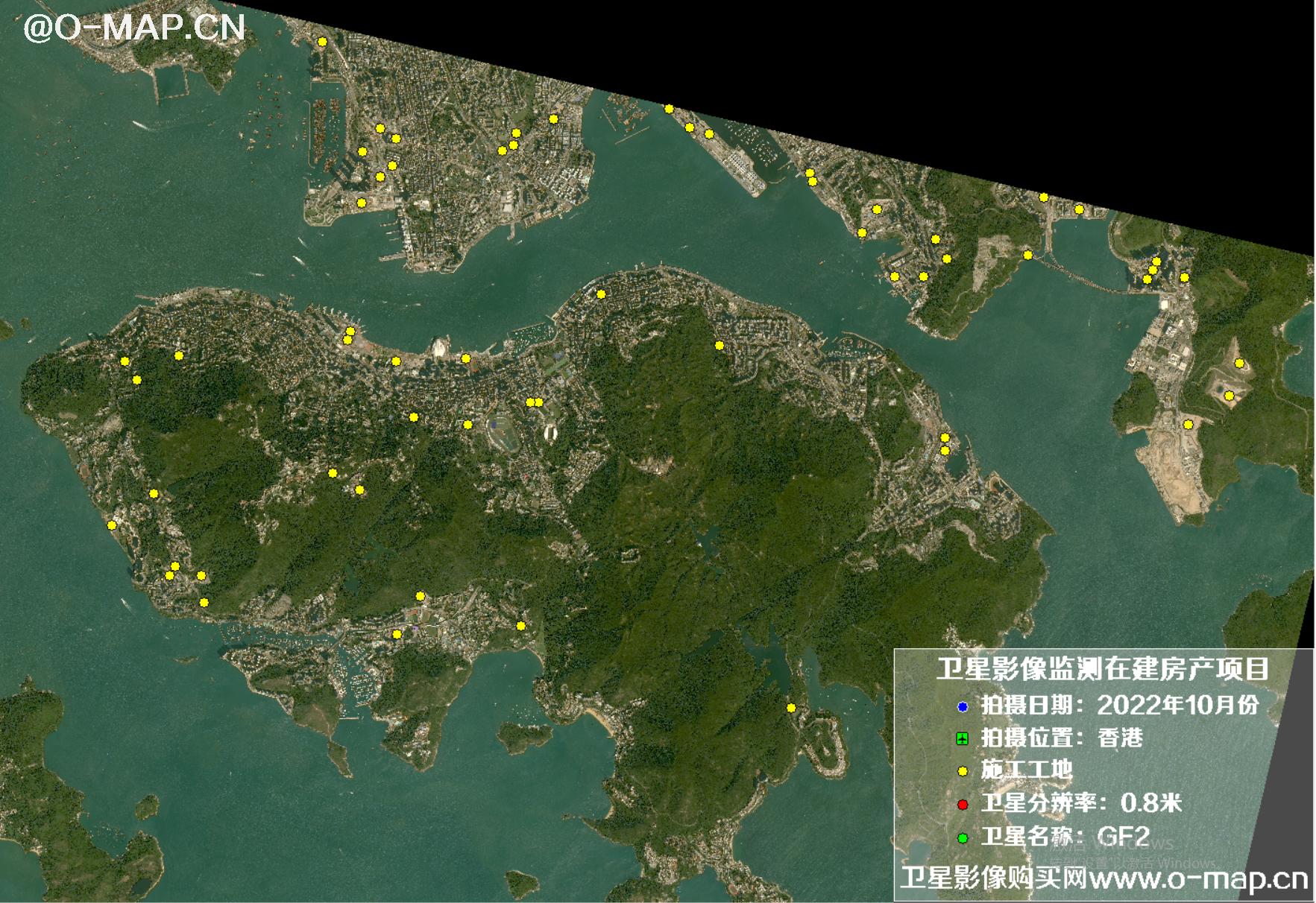 香港在建施工项目卫星影像监测统计