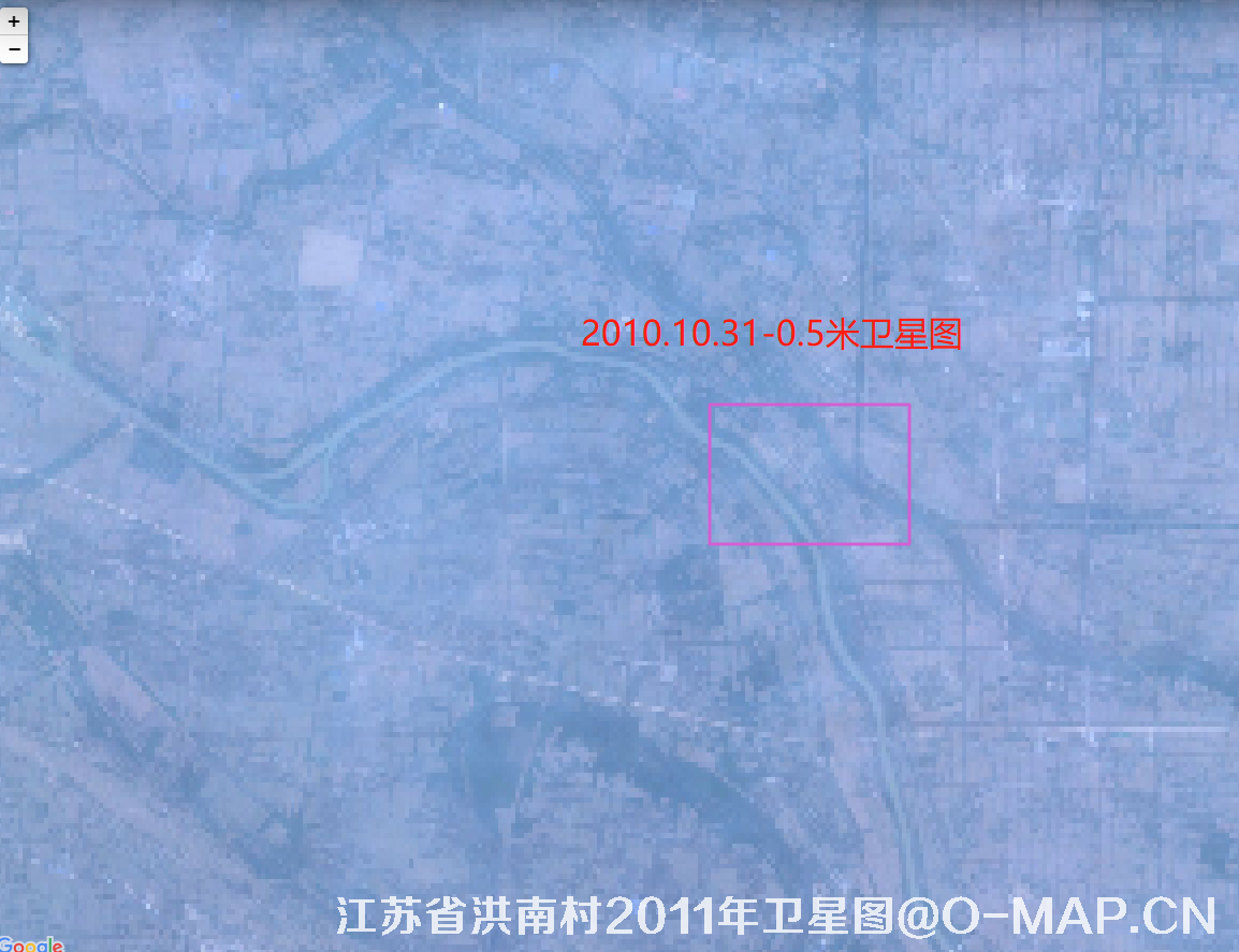 卫星拍摄的江苏省宿迁市洪南村2011年卫星图