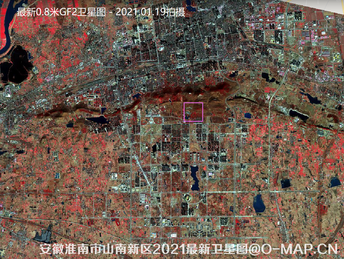安徽省淮南市山南新区2021最新卫星图