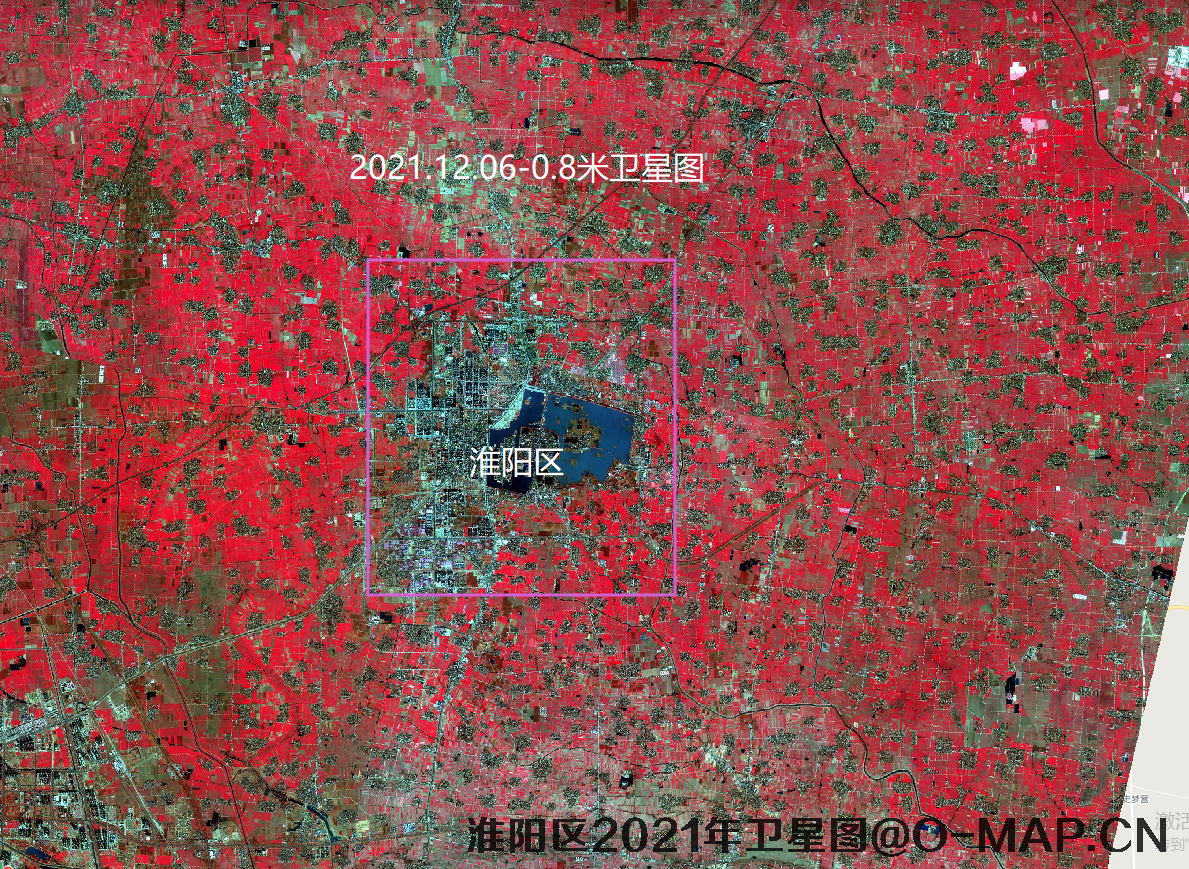 高分二号卫星2021年12月份拍摄的淮阳市最新卫星图