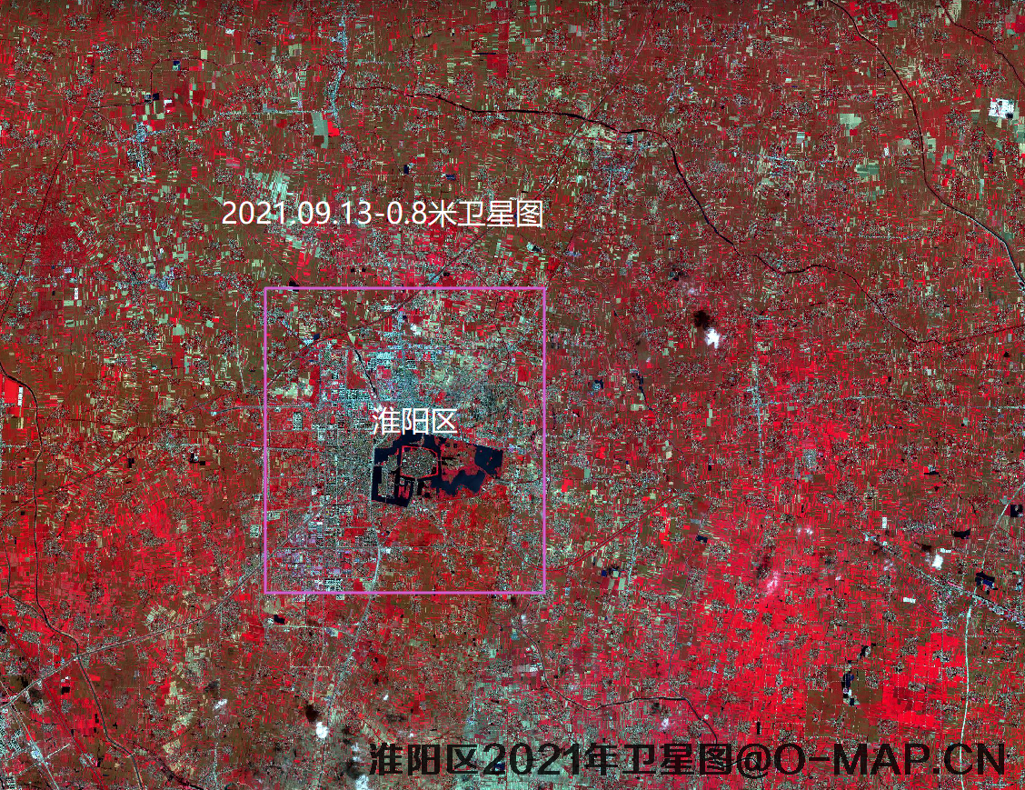 高分二号卫星2021年9月份拍摄的淮阳市最新卫星图