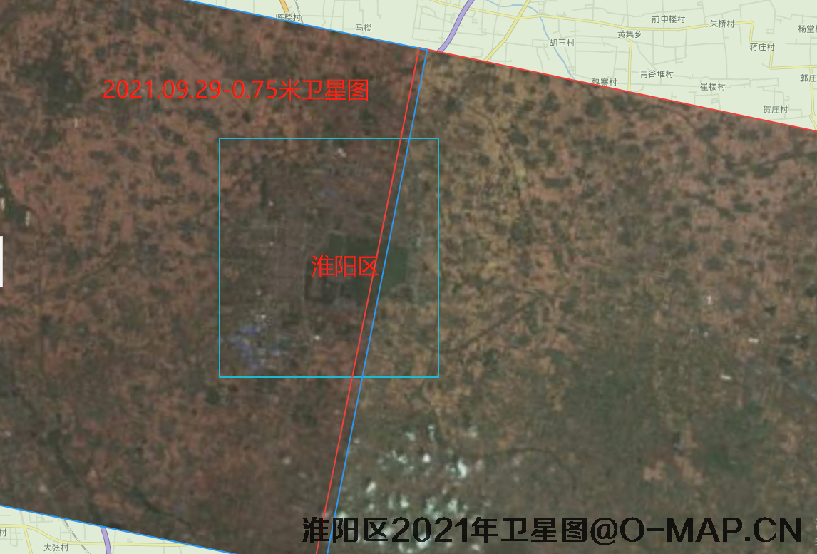 吉林一号卫星2021年9月份拍摄的淮阳市最新卫星图