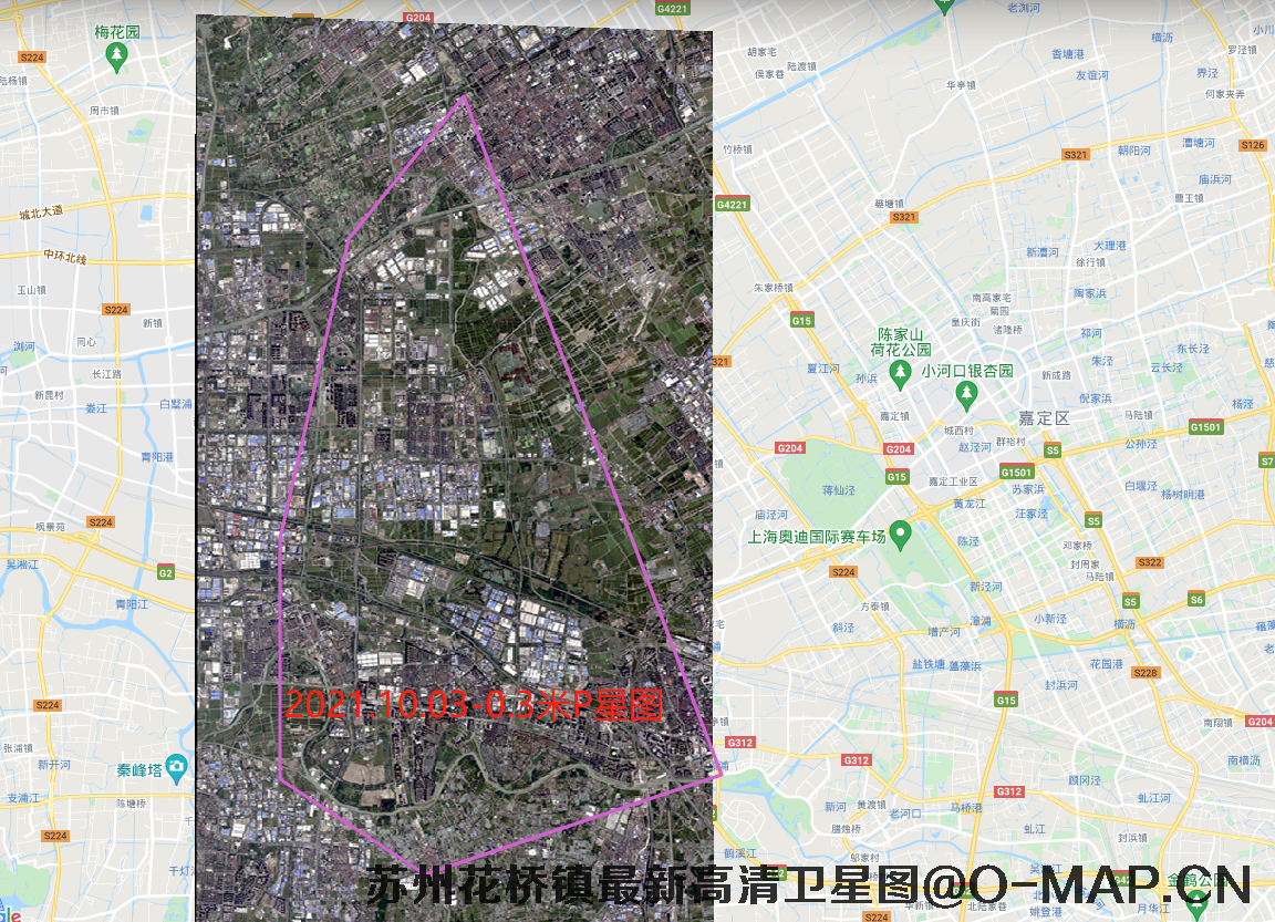 PNEO卫星2021年10月份拍摄的苏州市花桥镇0.3米卫星图