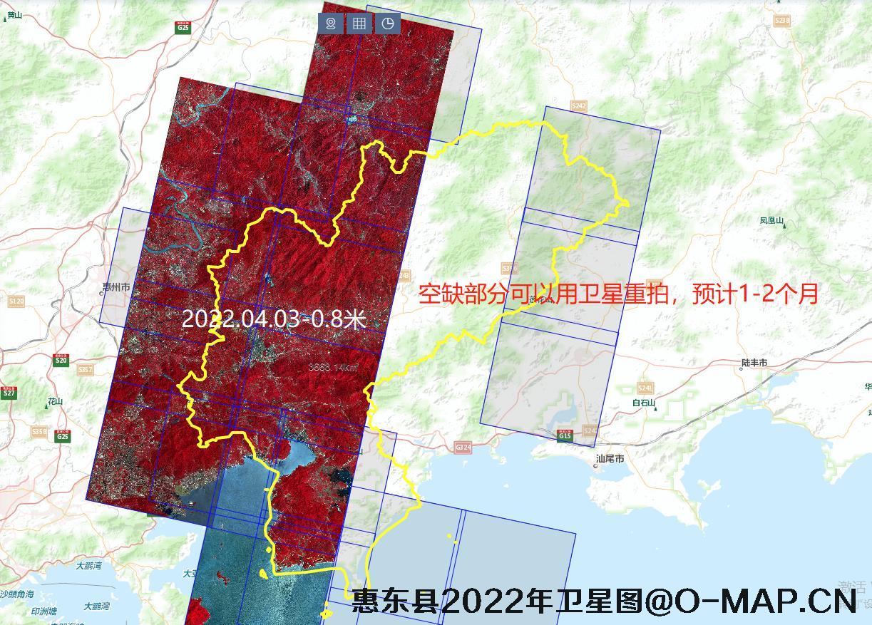 广东省惠州市惠东县2022年高清卫星图查询结果