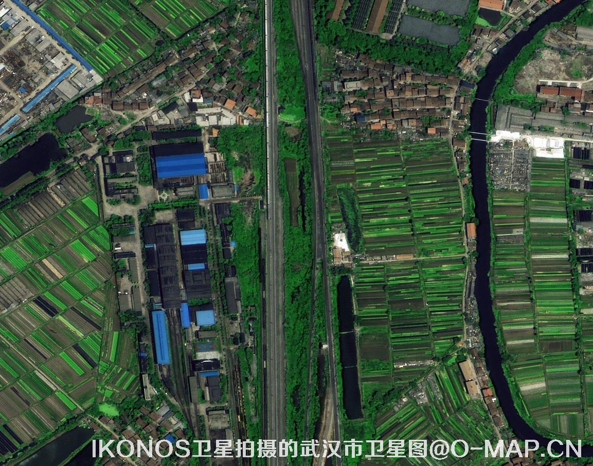 IKONOS卫星拍摄的湖北省武汉市卫星图