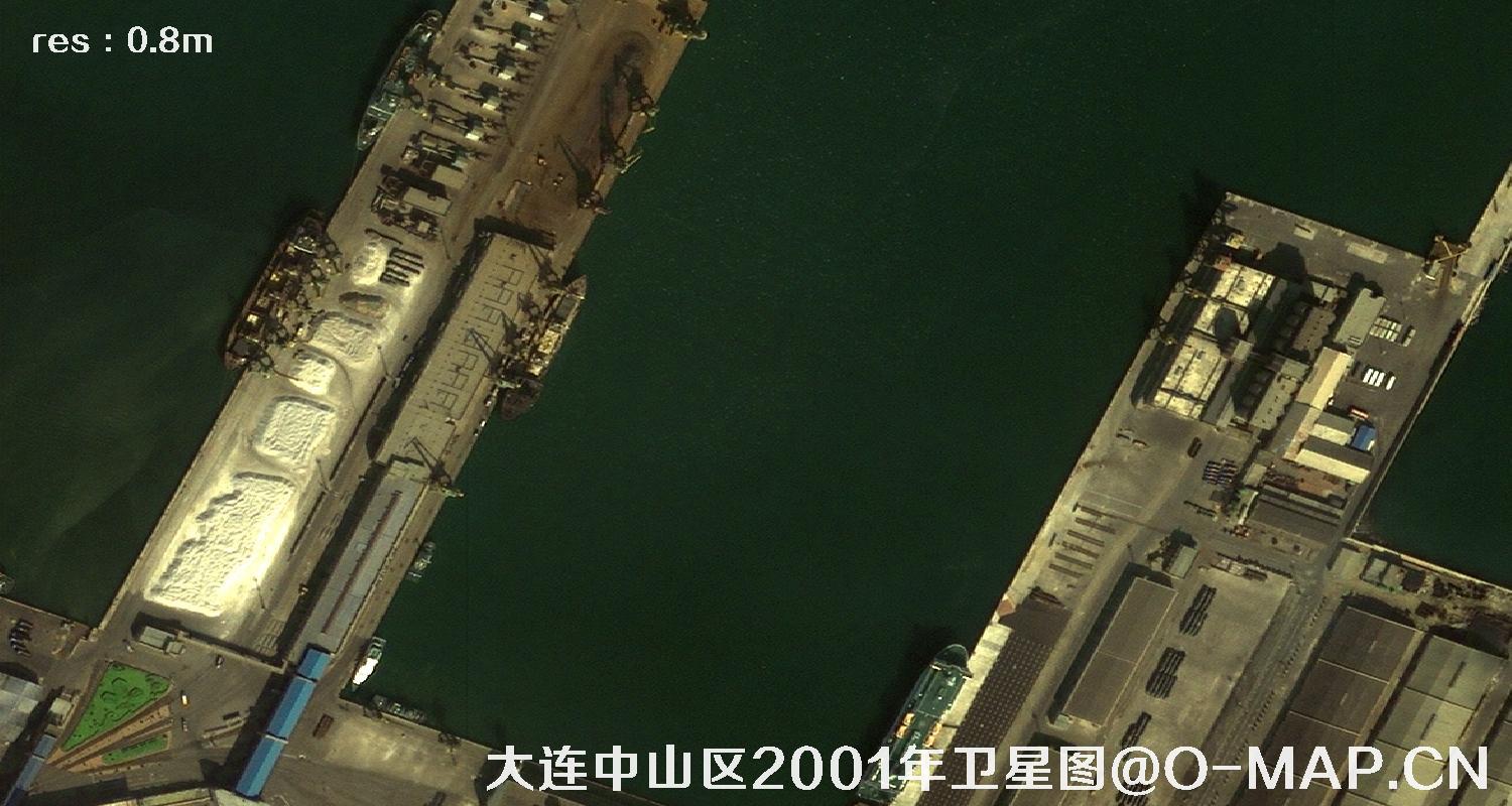 IKONOS卫星2001年拍摄的大连市中山区卫星影像图