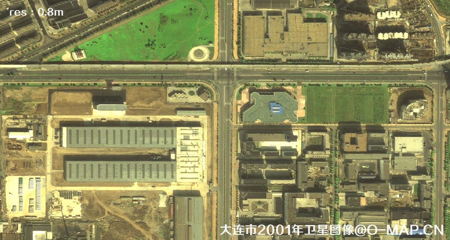 美国IK卫星2001年拍摄的大连市卫星影像图片