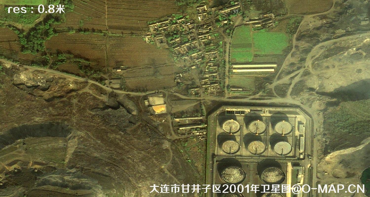 辽宁省大连市甘井子区2001年历史卫星地图