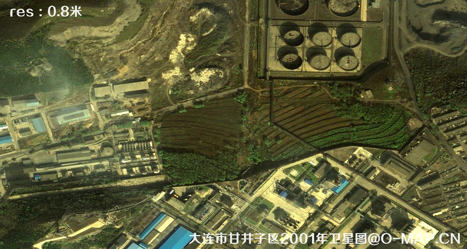 辽宁省大连市甘井子区2001年历史卫星地图