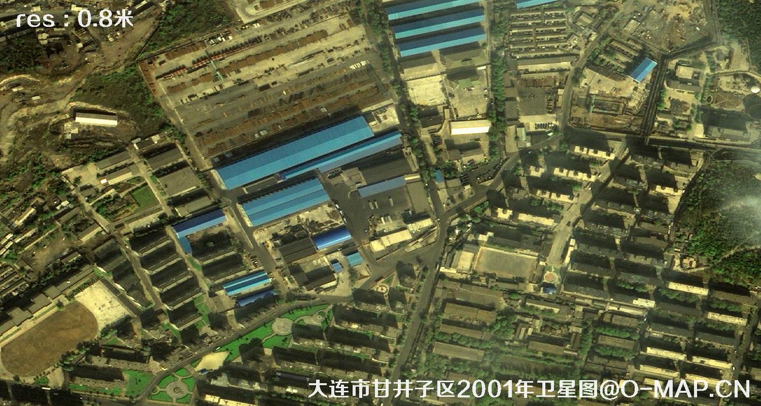 辽宁省大连市甘井子区2001年历史卫星地图