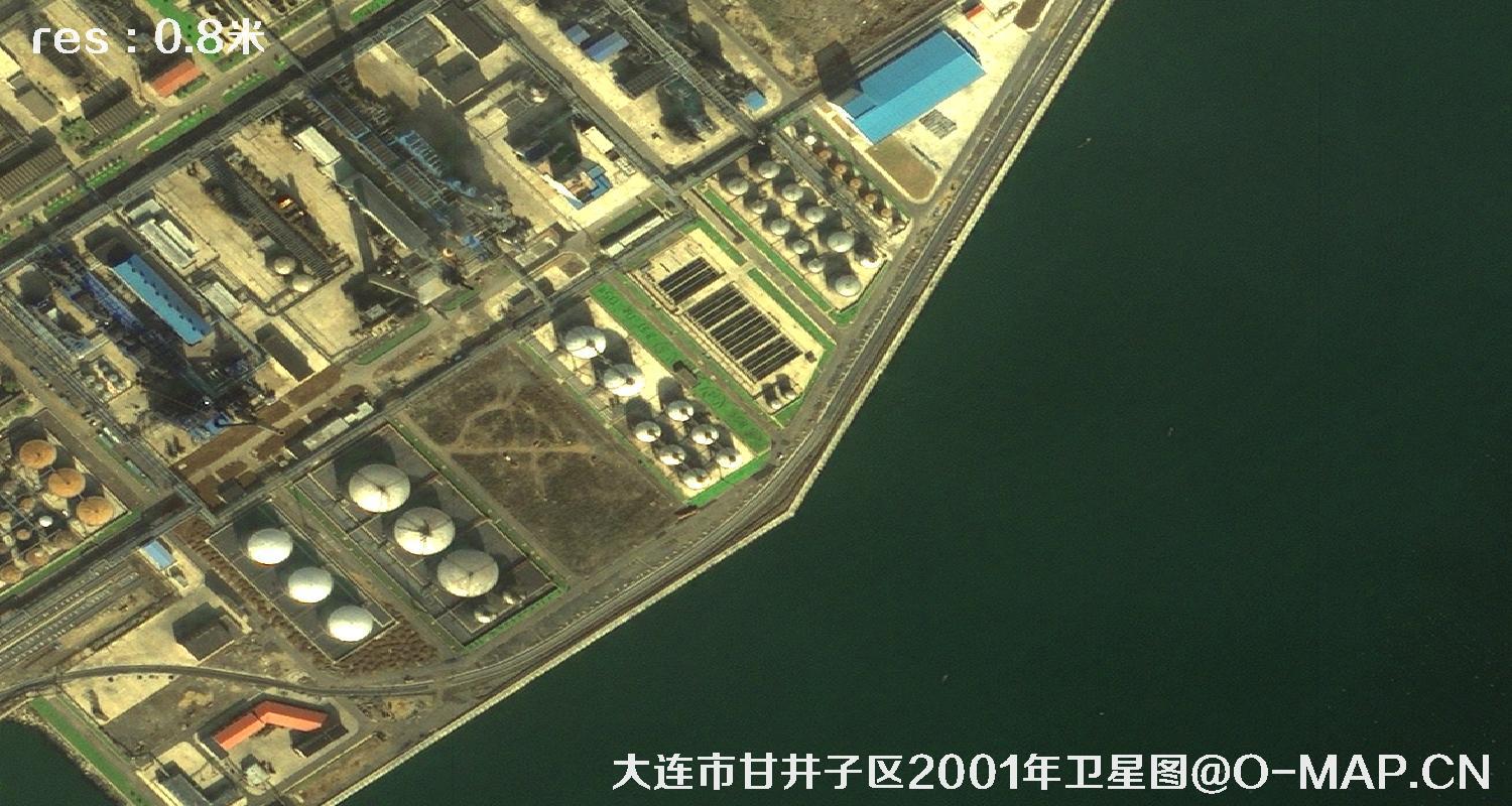辽宁省大连市甘井子区2001年历史卫星地图