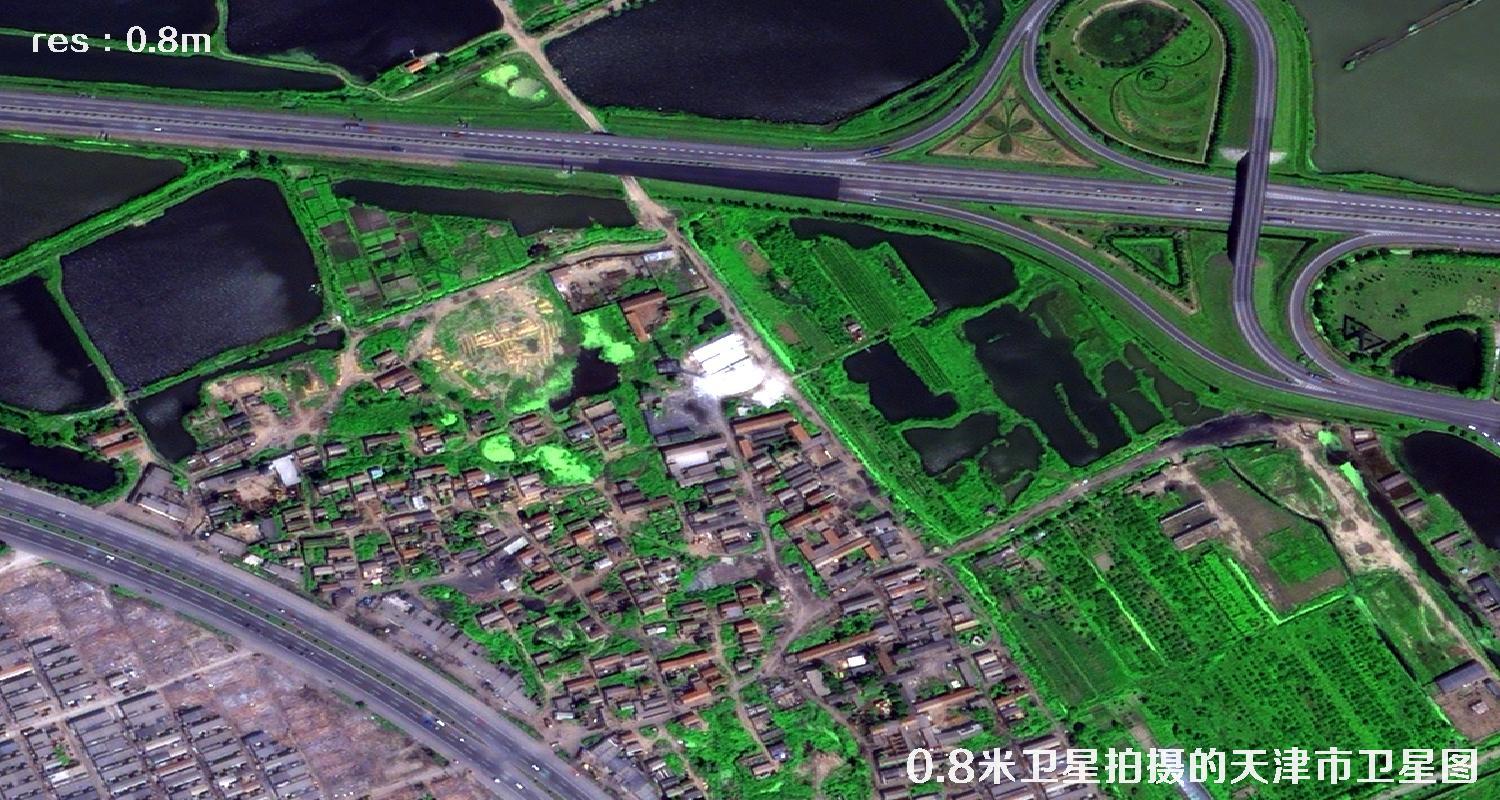 0.8米分辨率IKONOS卫星拍摄的天津市历史卫星图