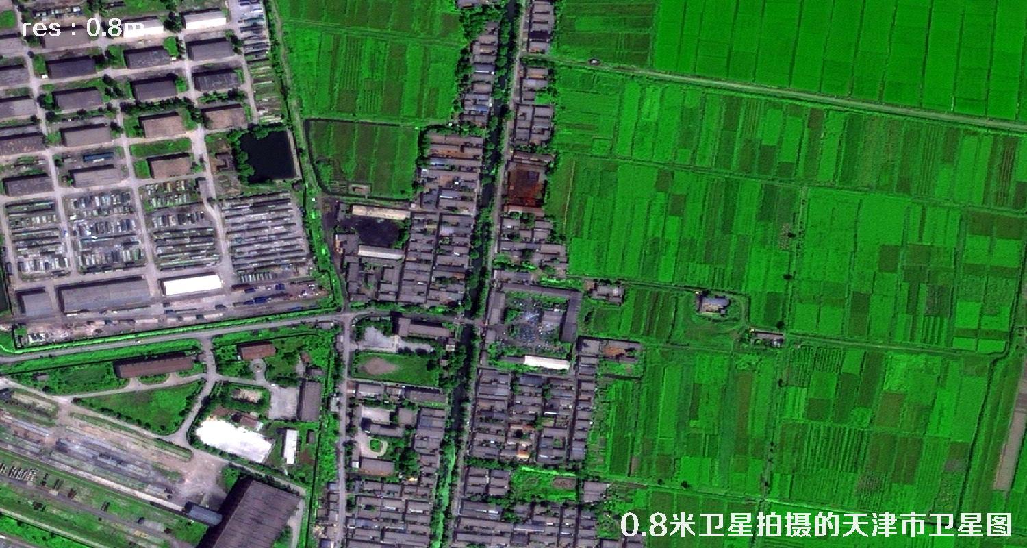 0.8米分辨率IKONOS卫星拍摄的天津市历史卫星图