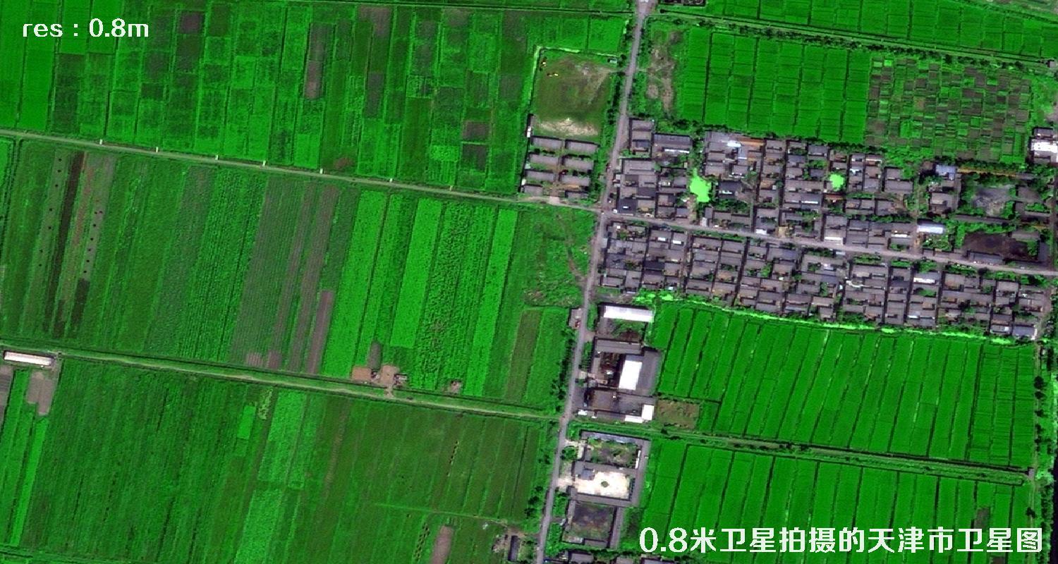 0.8米分辨率IKONOS卫星拍摄的天津市历史卫星图