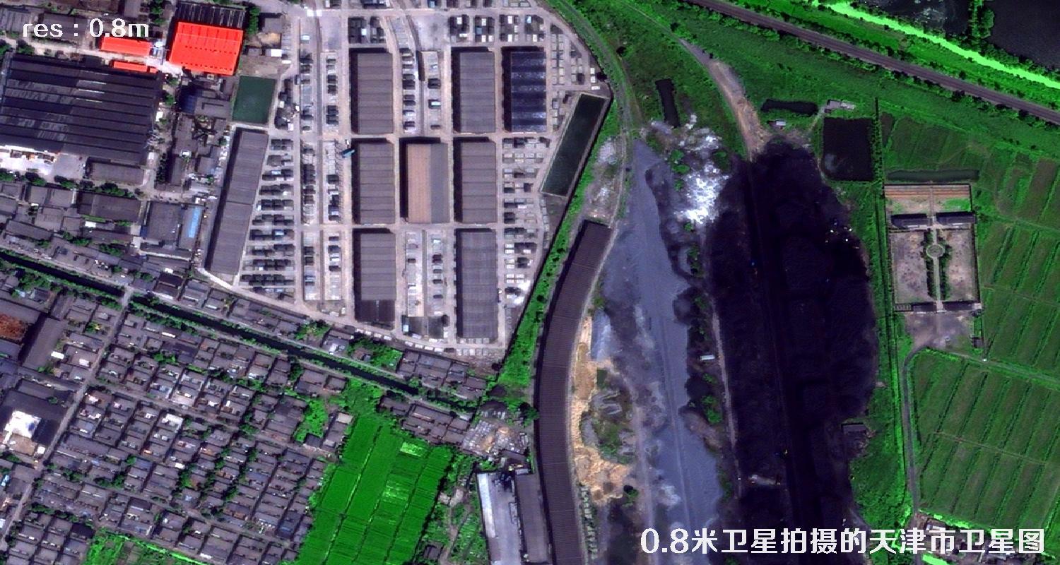 0.8米分辨率IKONOS卫星拍摄的天津市历史卫星图