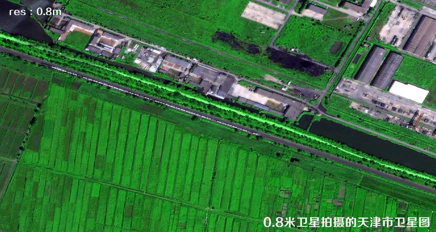 0.8米分辨率IKONOS卫星拍摄的天津市历史卫星图