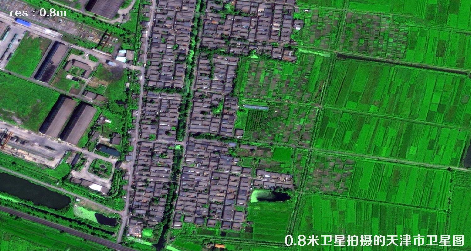 0.8米分辨率IKONOS卫星拍摄的天津市历史卫星图
